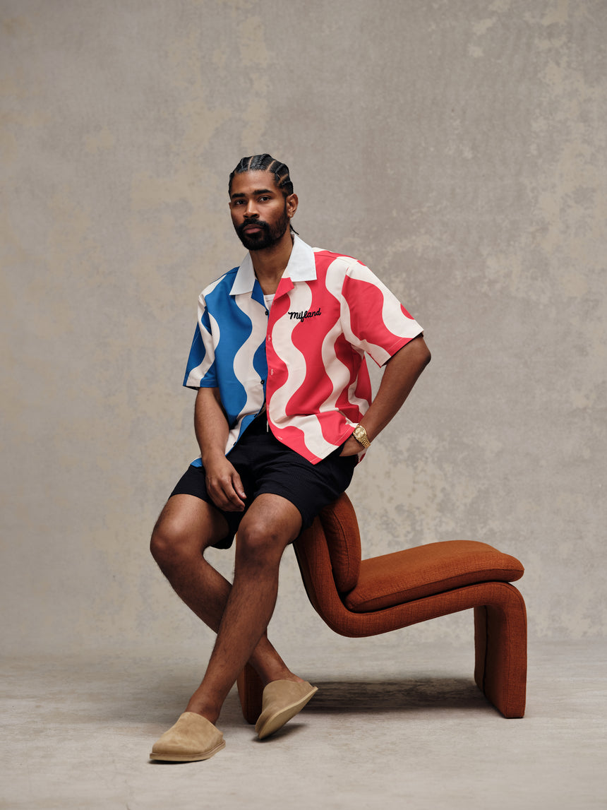Squiggle M Camp Shirt