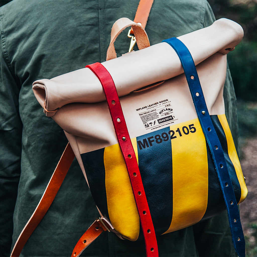 best canvas leather backpacks reddit Rolltop Rucksack – Mifland : A Design Company