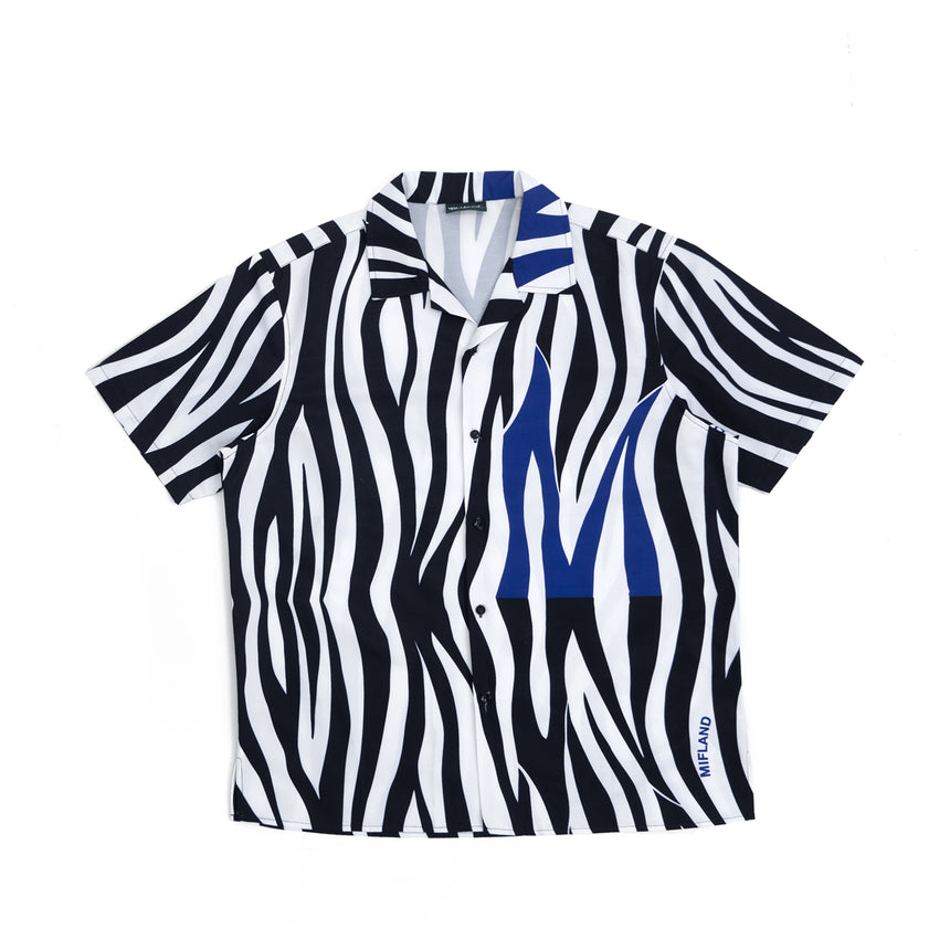 Zebra Print Camp Shirt