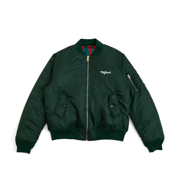ジャケット・アウター SOFTHYPHEN BACK TO FRONT MA-1 FIELD COAT GreenBomberFrontSite_600x600_c