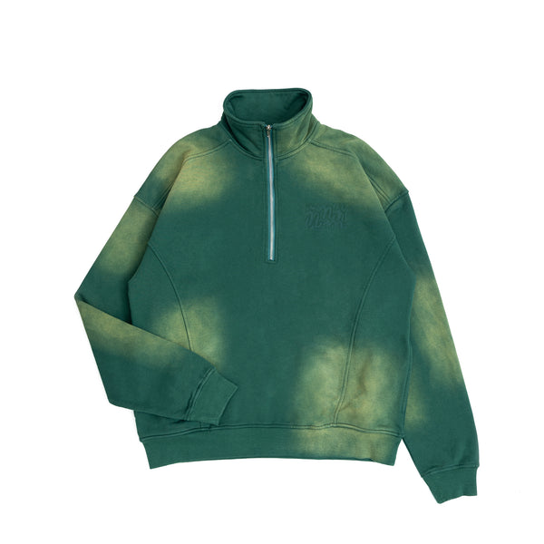 60s VINTAGE SWEATSHIRT HALF ZIP グランジ 片爪 GreenFadeSiteTop_fedf543a-c9ca