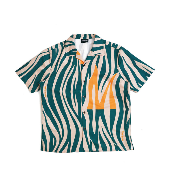 トップス semoh Printed Stripe Shirt (Green) 17-2_af73e651-a04b-4e08-959c-