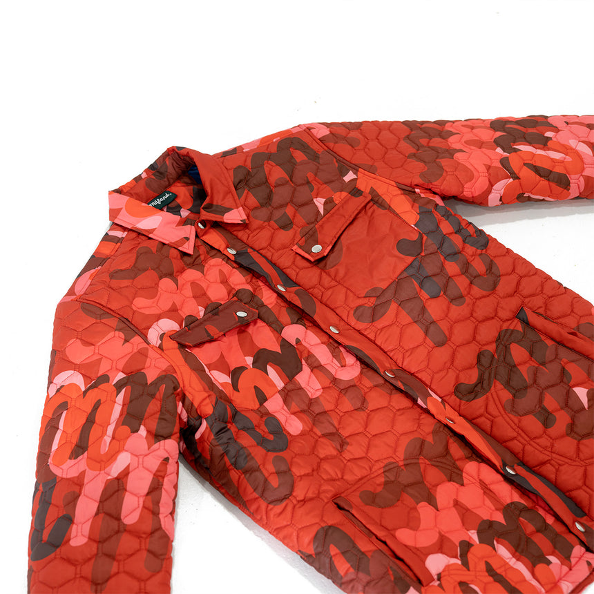 Million M Quilted Overshirt QS LE Red